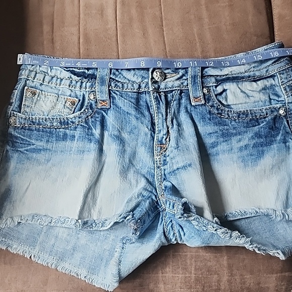 Rock Revival Women's Blue Denim Shorts - Picture 6 of 6